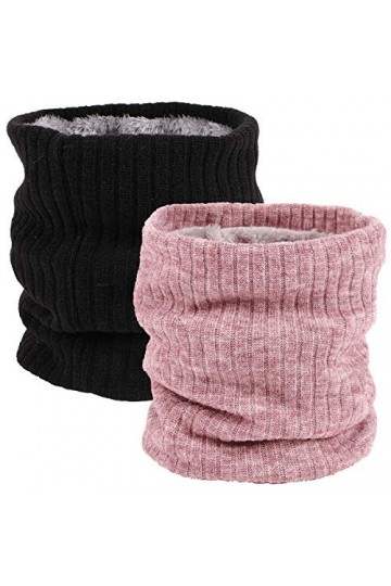 Col Écharpe Chauffant Hiver Cache-Cou Tricoté Homme et Femme Écharpe Infinie De Tube Doublée En Polaire Hiver Chaud Pour Cycl