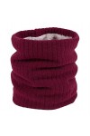 Col Écharpe Chauffant Hiver Cache-Cou Tricoté Homme et Femme Écharpe Infinie De Tube Doublée En Polaire Hiver Chaud Pour Cycl