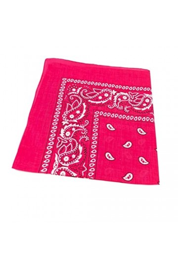 Bandana en coton à motif cachemire pour moto, unisexe, rose, taille unique