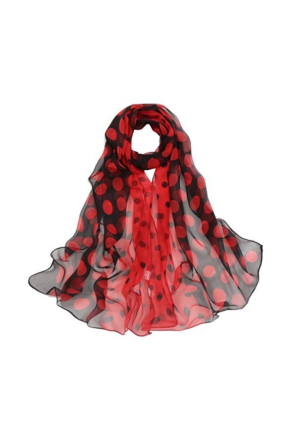 Dancila Dames Foulards En Soie Femmes Floral Imprimé Soie Mousseline De Soie Foulard Écharpe Wrap Foulards Foulard 155 * 50cm