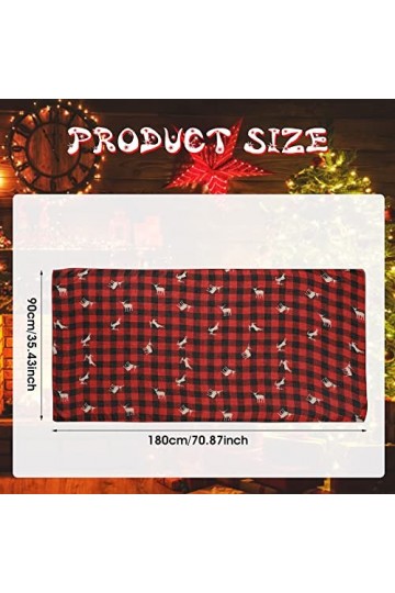 Lusofie Écharpe de Noël Echarpes et Foulards Femme dImpression de Renne Hiver Foulard à Carreaux Douce et Chaude Chale pour 