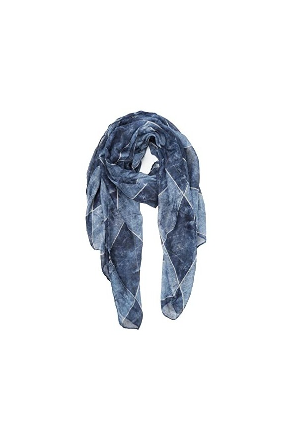 YOUR SMILE Écharpe légère pour femme avec imprimé floral et mélange de couleurs unies pour le printemps et lété, 105, 70.8 x