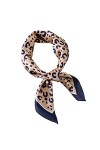 GERINLY Foulard en soie imprimé léopard pour femme, A - Léopard., Medium
