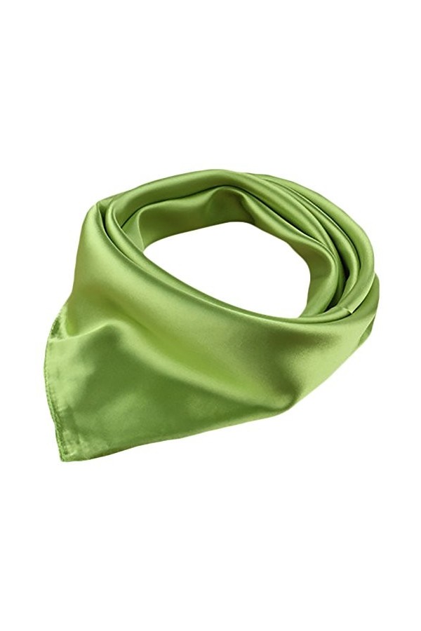 X&F Foulard carré pour femme 58,4 cm 58,4 cm, Vert, Taille Unique