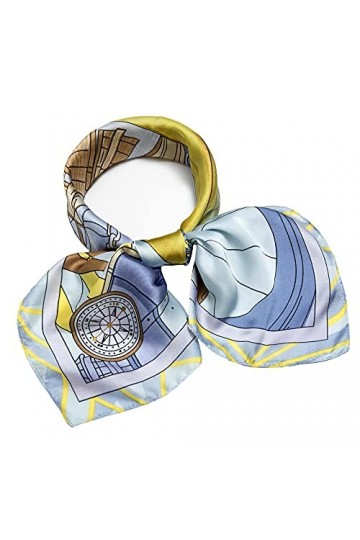 Écharpe carrée en satin pour femme 68,6 cm, Violet 24 , 69 cm x 69 cm