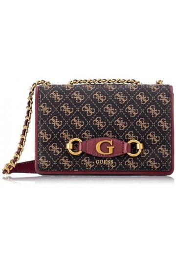 Guess Izzy Convertible Xbody Flap Brown Logo/Merlot