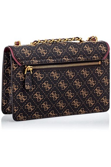 Guess Izzy Convertible Xbody Flap Brown Logo/Merlot
