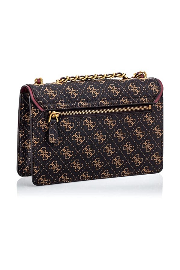 Guess Izzy Convertible Xbody Flap Brown Logo/Merlot