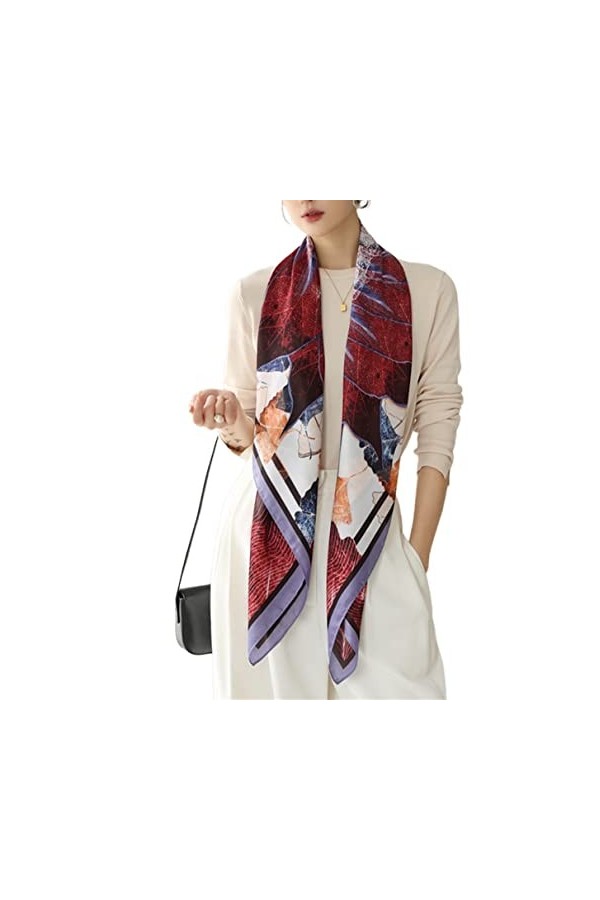 FAIRYGATE Écharpe à imprimé pour femmes designer de célébrités douce et légère longue enveloppe toutes les saisons écharpes c