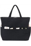 LEDAOU Grand sac de plage avec fermeture éclair pour femme, étanche, sac de transport, sac à bandoulière, sac de transport, s