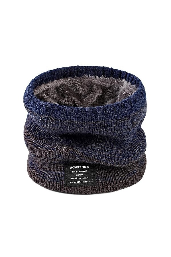 Rayson Echarpe Snood Femme Hiver Tricot et Polaire en Coton Echarpe Tube Unisexe Femme Homme doux Chaud Écharpe Femme Hiver T