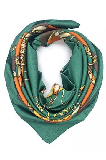 YOUR SMILE Foulard carré en satin pour femme - multicolore - 35X35