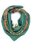 YOUR SMILE Foulard carré en satin pour femme - multicolore - 35X35