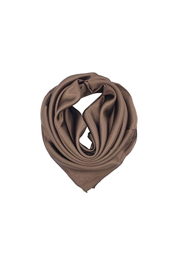 YOUR SMILE Foulard carré en satin pour femme - multicolore - 35X35