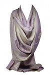 Bullahshah Scarf Shack Foulard Cachemire Floral Bordé Floral Style Écharpe Réversible Écharpe À Deux Côtés Violet/Beige 