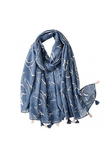 FAIRYGATE Mme Écharpe Châles Foulards légère Châle de protection solaire Écharpe en soie imprimée 56007