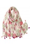 FAIRYGATE Femme Echarpe Dame Écharpe Etoles Foulard Femelle Léger Châle Longue Printemps Été 66008