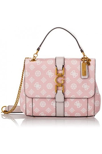 GUESS Briana Convertible Xbody Flap Pink Logo