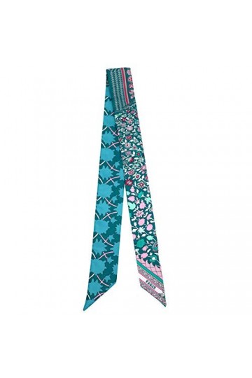 IMLECK Foulard fin à imprimé floral simple pour femme, a, taille unique