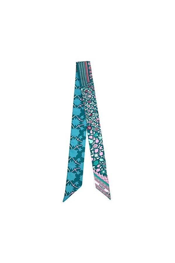 IMLECK Foulard fin à imprimé floral simple pour femme, a, taille unique