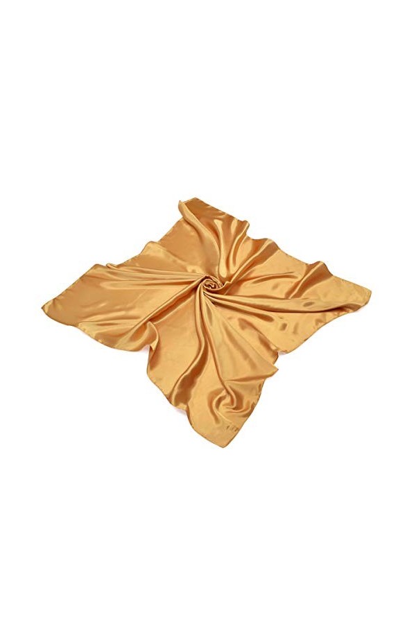 Grande écharpe carrée élégante en satin - Couleur unie - 91,4 cm, mauve, taille unique