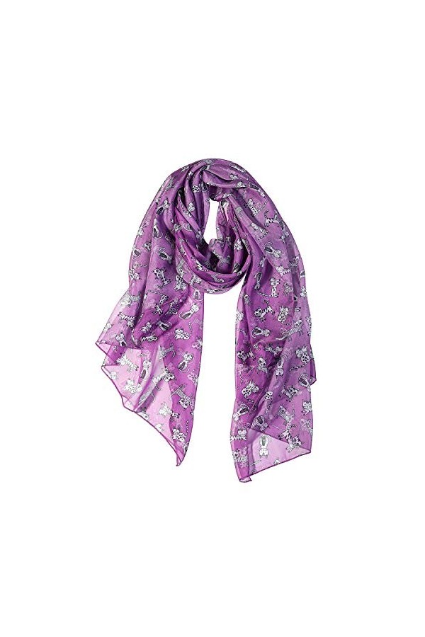 Foulard à motif pour femme - Rose - Medium