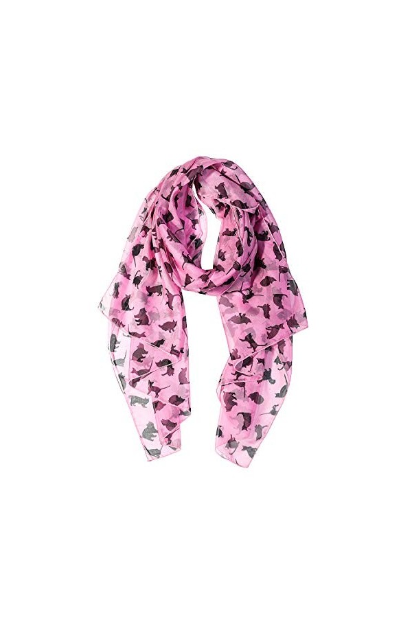 Foulard à motif pour femme - Rose - Medium