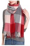 JFAN Écharpe Plaid Femme Cachemire Chaud Automne Hiver Étole Wraps Élégante Confortable Écharpe Pashmina Châle Etole Pour Fem
