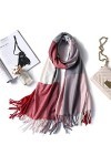 JFAN Écharpe Plaid Femme Cachemire Chaud Automne Hiver Étole Wraps Élégante Confortable Écharpe Pashmina Châle Etole Pour Fem