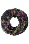 styleBREAKER écharpe tube en boucle comme imprimé animal et motif paisley 01014010, couleur:noir