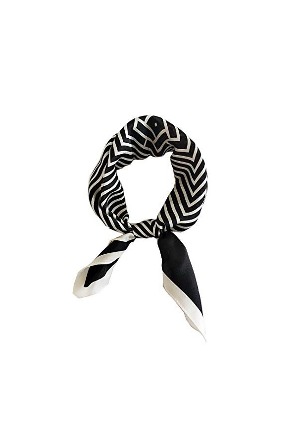 FONYVE Écharpes 100 % soie de mûrier pour femme - Écharpe carrée légère en satin - Petite écharpe en soie pour dormir - 53,3 