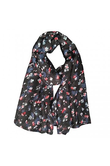 Ecroon Femme Foulard Couvre-chef Echarpe Chaude en Coton à Imprimé léopard Foulards Etole Châle Pashmina L, One size 