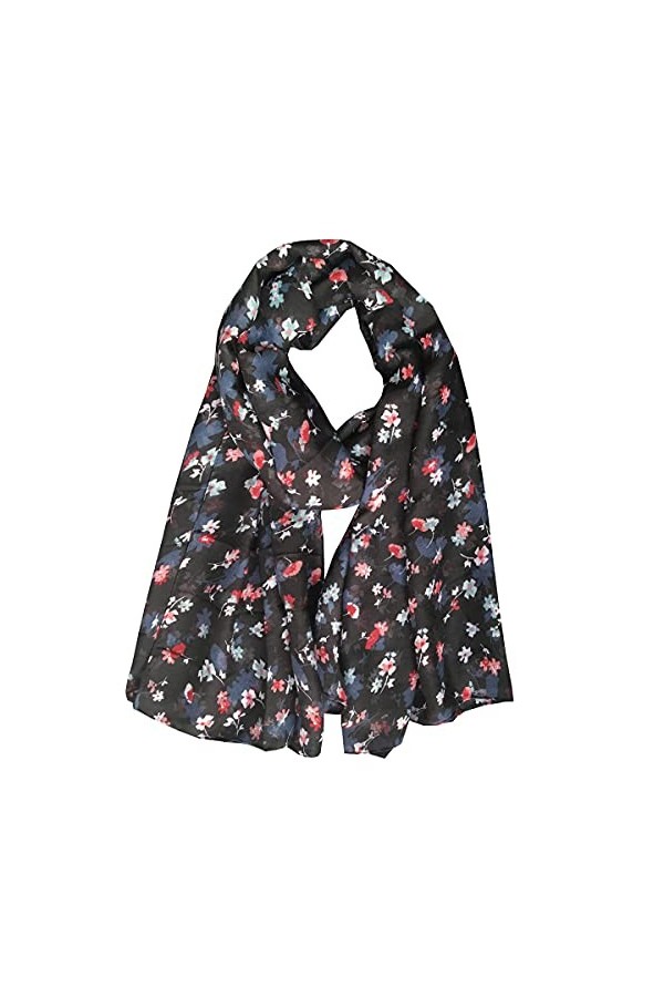 Ecroon Femme Foulard Couvre-chef Echarpe Chaude en Coton à Imprimé léopard Foulards Etole Châle Pashmina L, One size