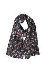 Ecroon Femme Foulard Couvre-chef Echarpe Chaude en Coton à Imprimé léopard Foulards Etole Châle Pashmina L, One size 