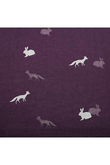 AnJuHoPa Echarpe, Chèche, Foulard en viscose respirante Adorable imprimé animalier pour Femmes et Filles écharpe 2pcs set Re