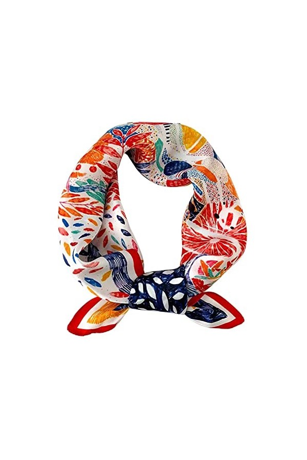 FOX-TECH Écharpe en soie pour cheveux – Foulard pour femme, foulard léger en satin pour emballer les cheveux et dormir la nui