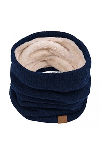 Justay Sowarm Cache-Cou Tricoté Hiver Tour de Cou Foulard Homme Femme Écharpe Circulaire tricotée pour Ski Moto Bicyclette