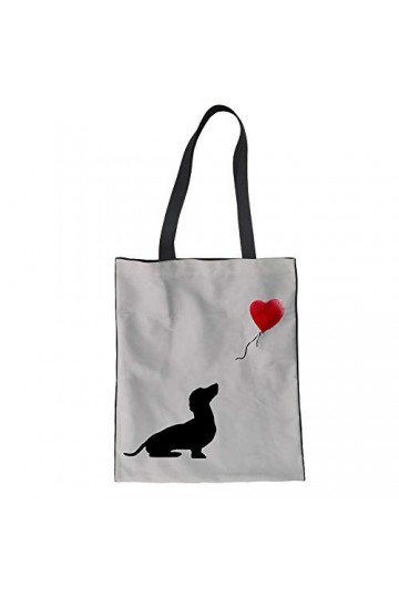 Showudesigns , Sac à main pour femme Taille unique - - Dachshund Heart, Taille unique