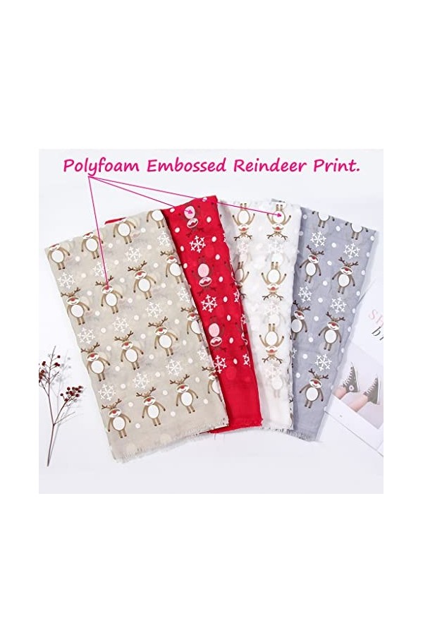 GFM® Écharpe sur le thème du Père Noël, Xmas-03-a12, 90