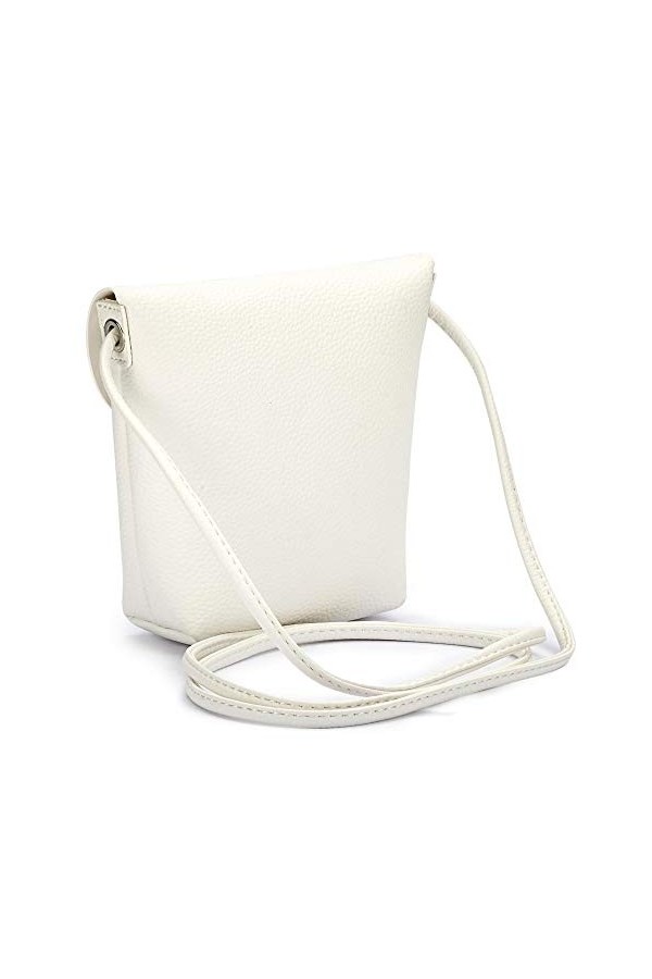 Tom Tailor Denim Ida, Sac bandoulière Femme, Blanc Weiß , 17x16x4.5 Centimeters W x H x L 