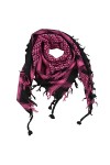 Freak Scene Kufiya - noir - marron - 100 x 100 cm - Shemagh - foulard Arafat palestinien - keffieh en coton