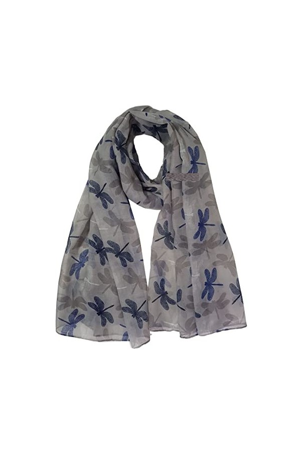 GFM® Foulard imprimé oiseaux : écharpe de Noël rouge-gorge, Rouge - RN-09-LL 
