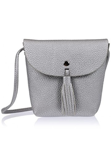 Tom Tailor Denim Ida, Sac bandoulière Femme, Argent Silber , 4.5x16x17 Centimeters W x H x D 