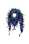 Freak Scene Kufiya - Noir - Bleu - 100 x 100 cm - Shemagh - Foulard Arafat palestinien - keffieh en Coton