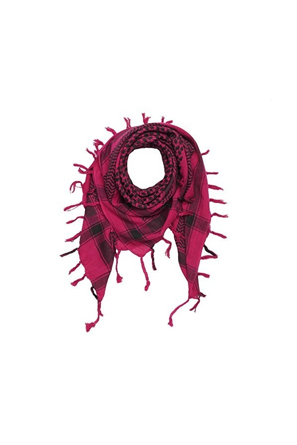 Freak Scene Kufiya - bleu-ultramarine - noir - 100 x 100 cm - Shemagh - foulard Arafat palestinien - keffieh en coton