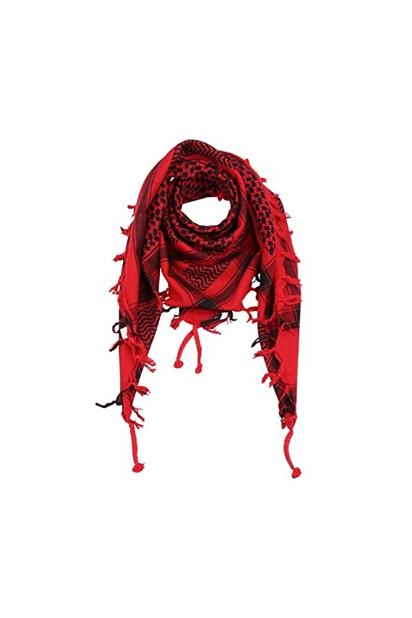 Freak Scene Kufiya - bleu-ultramarine - noir - 100 x 100 cm - Shemagh - foulard Arafat palestinien - keffieh en coton