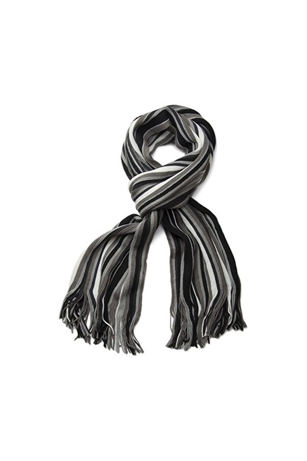 styleBREAKER écharpe en tricot fin à rayures regarder, écharpe tricotée, homme 01018117, modèle:modèle-16