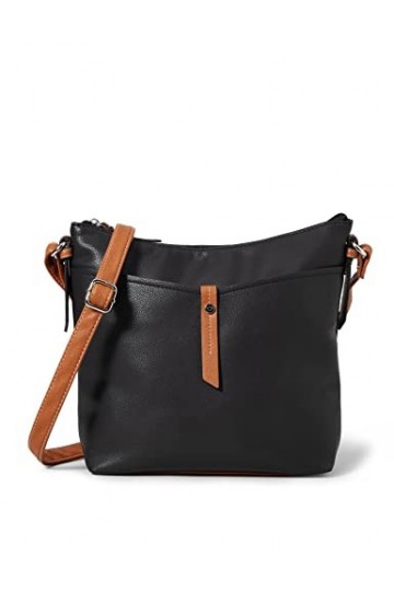 Tom Tailor Acc Novara, Sacs bandoulière femme, Noir Schwarz , 28x25x8.5 cm W x H L 