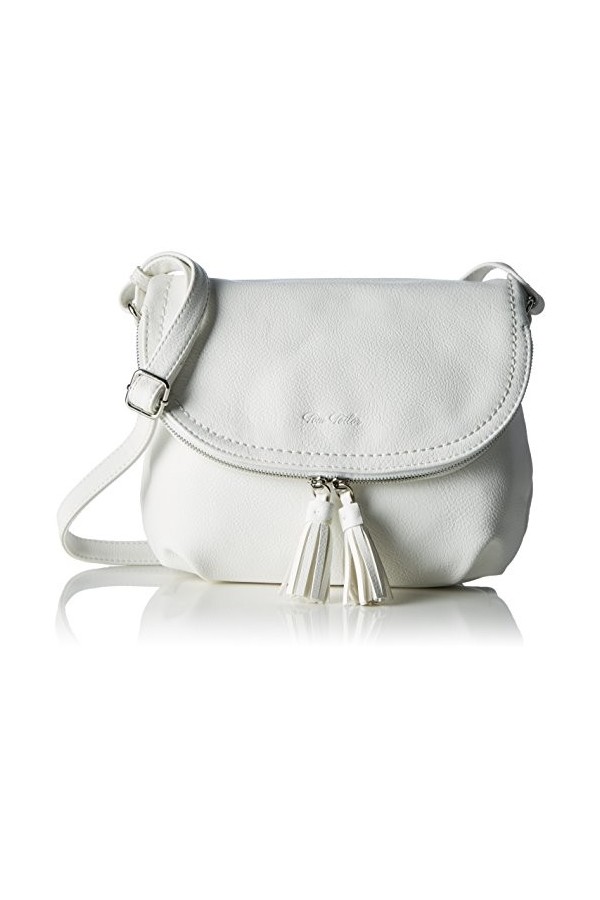 Tom Tailor Acc lari, Sac bandoulière Femme, Blanc Weiß , 26.5x21x5 Centimeters W x H x L 