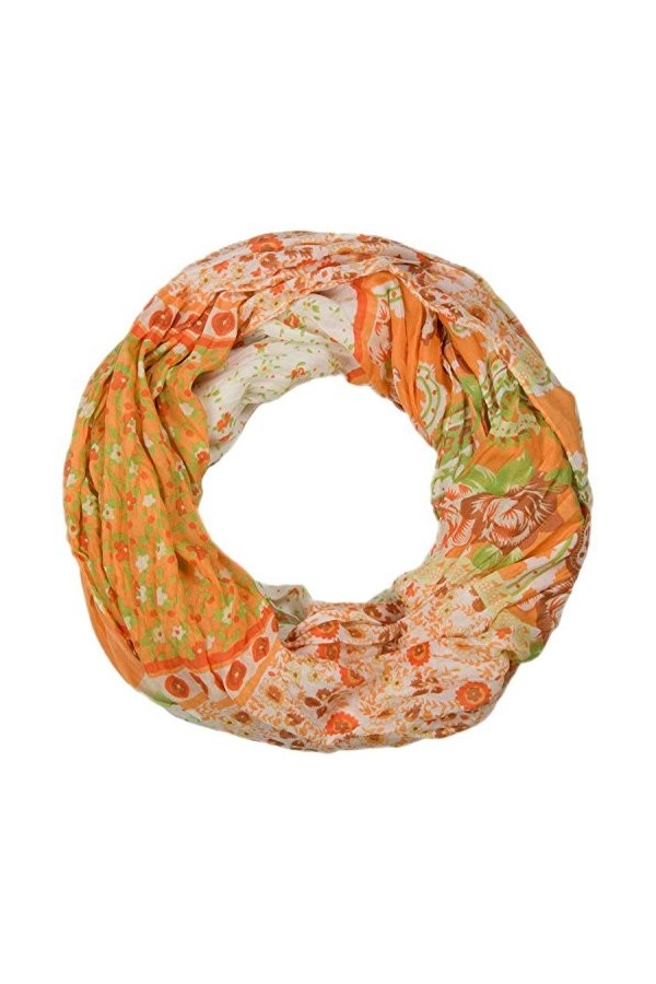 styleBREAKER écharpe tube en boucle avec motif floral allover mélange, crash et froissé, paisley, points, fleurs, roses 01014